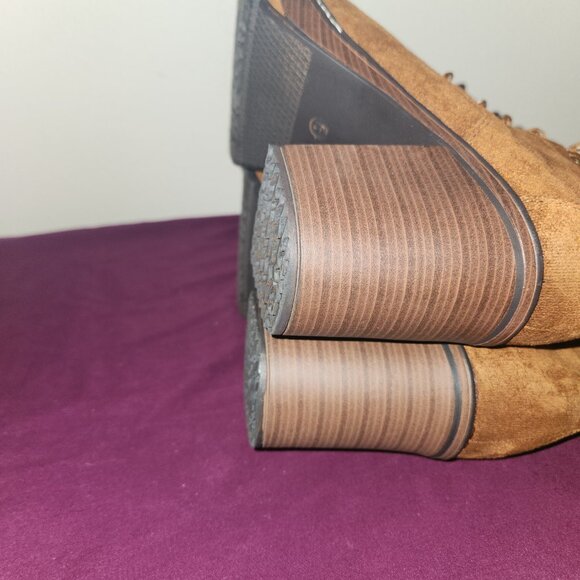 Altar"D State Piper Heeled Boots In Whiskey Brown Lace up & Side Zip up size 9 - Picture 11 of 12